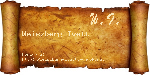 Weiszberg Ivett névjegykártya